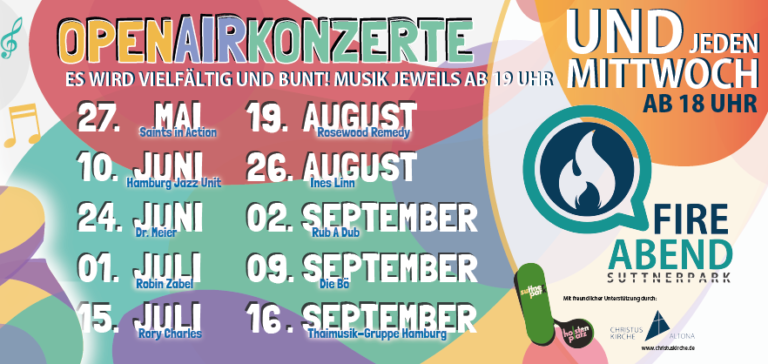 Musik im Suttnerpark – FIREAbend Open-Air-Konzerte